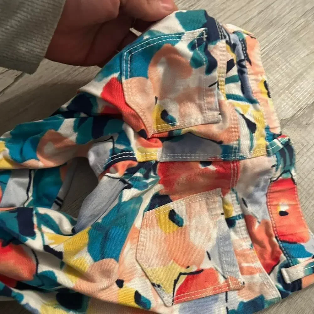 Kids skinny floral jeans size
